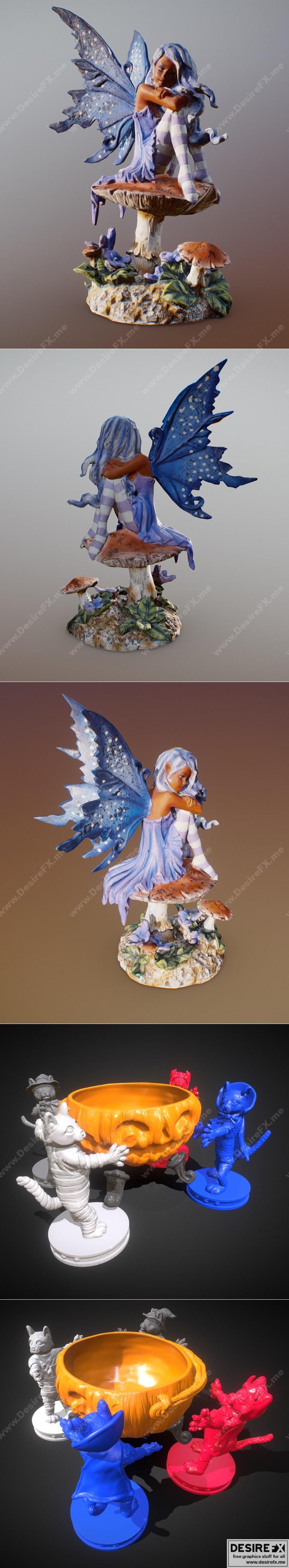 紫罗兰小精灵与巨南瓜舞动糖果投币机——3D打印模型|Violet Pixie Fairy and The Great Pumking Dance Candy Dispenser – 3D Print Model STL
