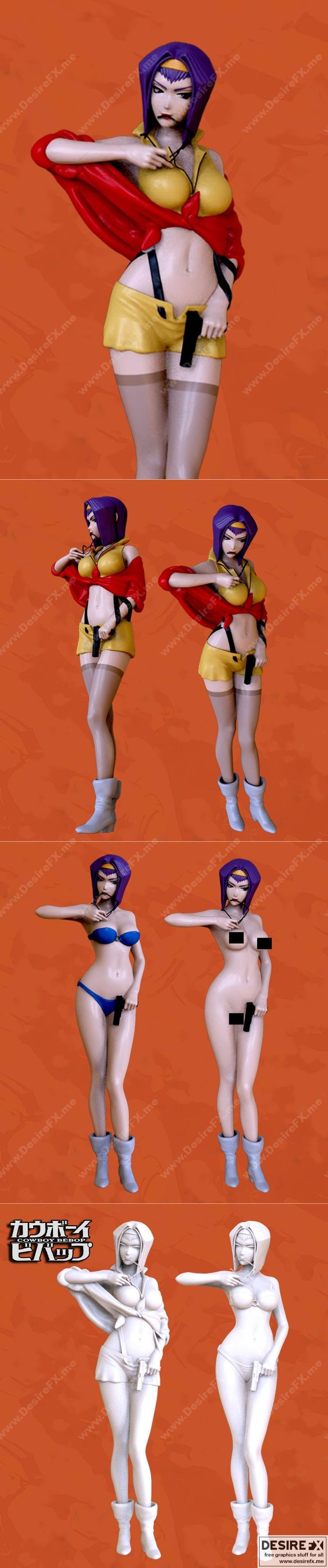 Faye Valentine 3D打印模型 STL|Faye Valentine – 3D Print Model STL