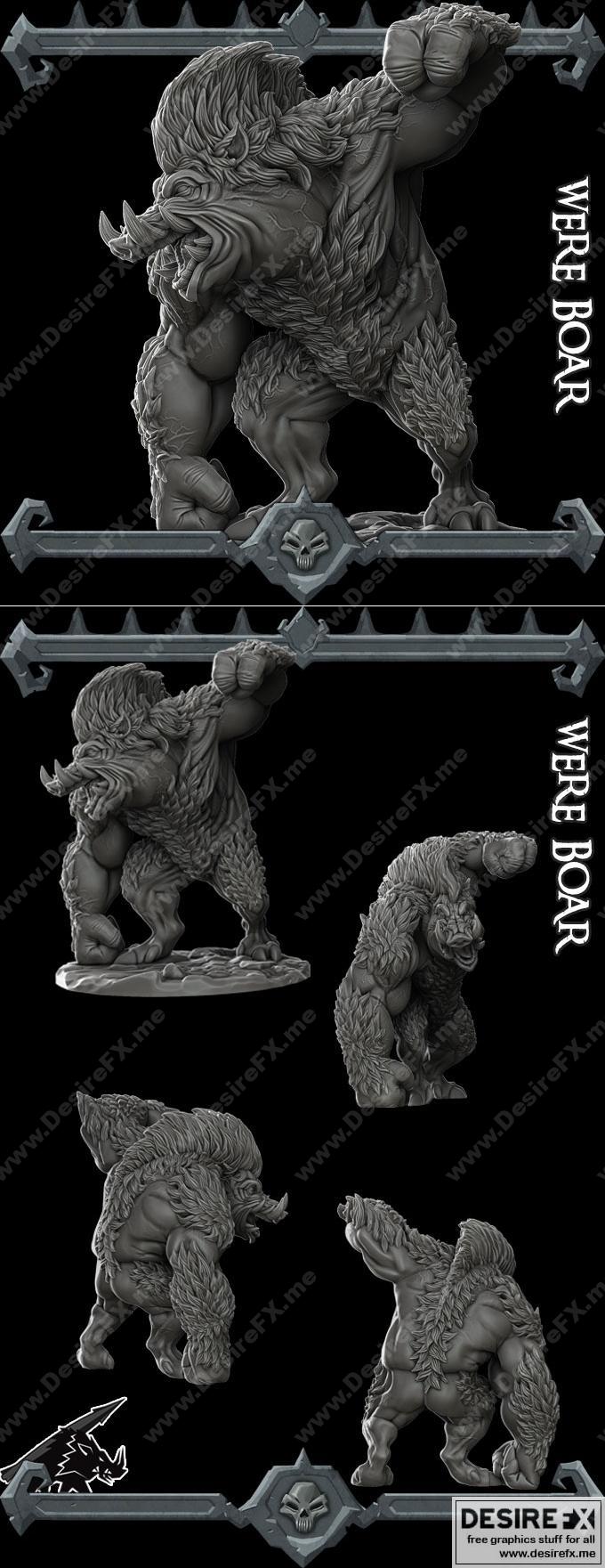 Rocket Pig Games出品《Were Boar》3D打印模型|Rocket Pig Games – Were Boar – 3D Print Model STL