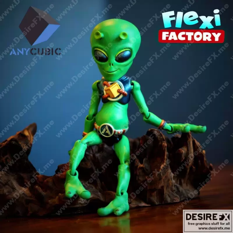 Anycubic Alien 3D打印模型|Flexi Factory Anycubic Alien – 3D Print Model STL