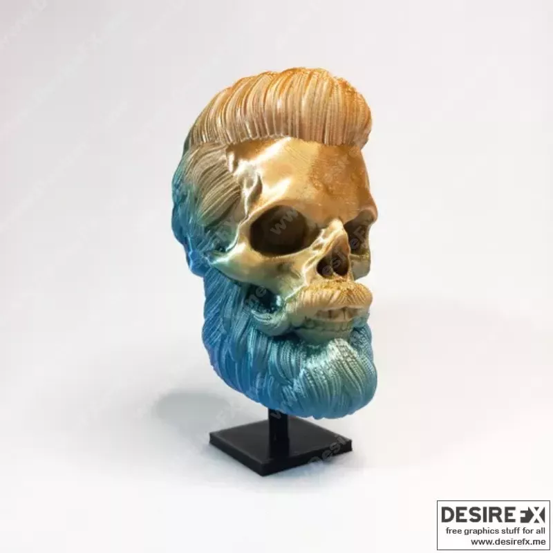 beard skull 3D打印模型|BEARD SKULL COLLECTION – 3D Print Model