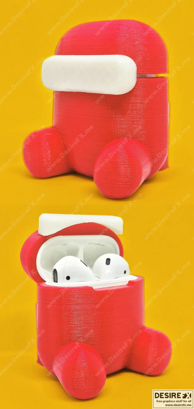 AirPods 3D打印模型-动漫角色定制版|Among Us Case for Airpods – 3D Print Model