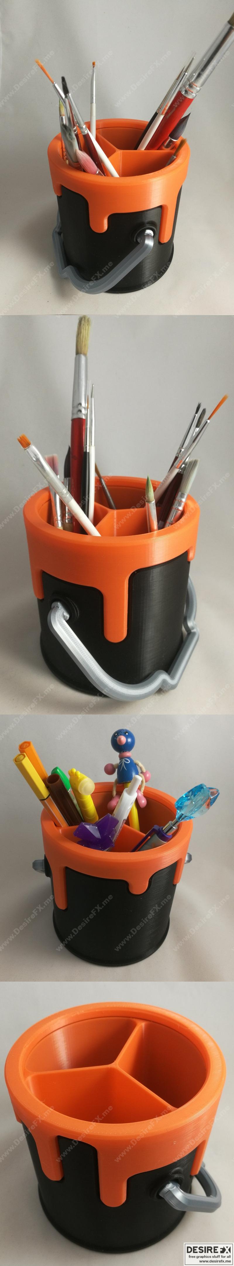 带分隔板的滴水桶——3D打印模型|Drippy Bucket with Divider Insert – 3D Print Model