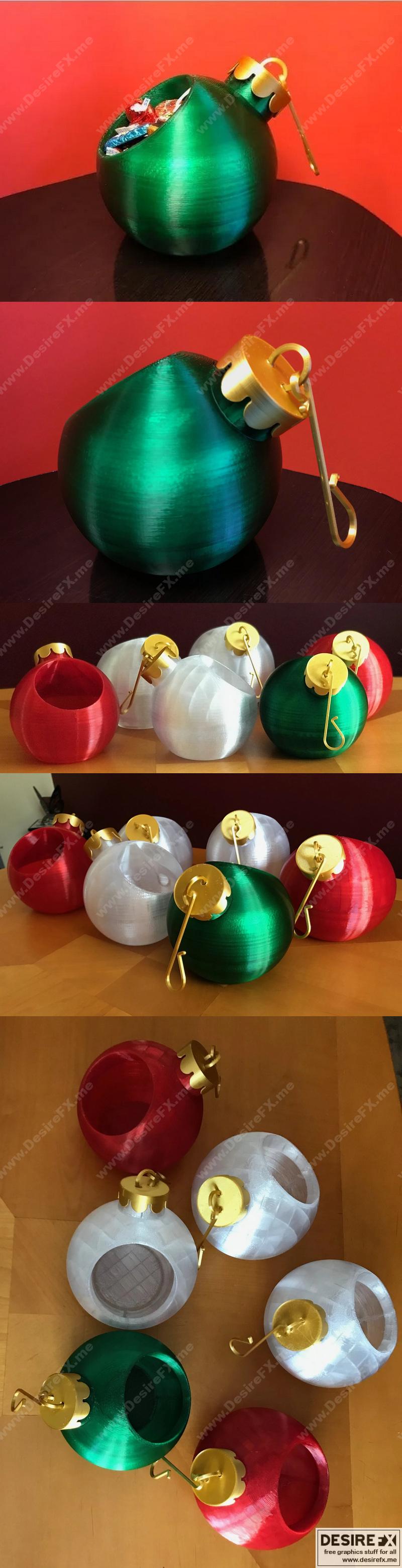圣诞装饰糖果盘 3D打印模型|Christmas Ornament Candy Dish – 3D Print Model