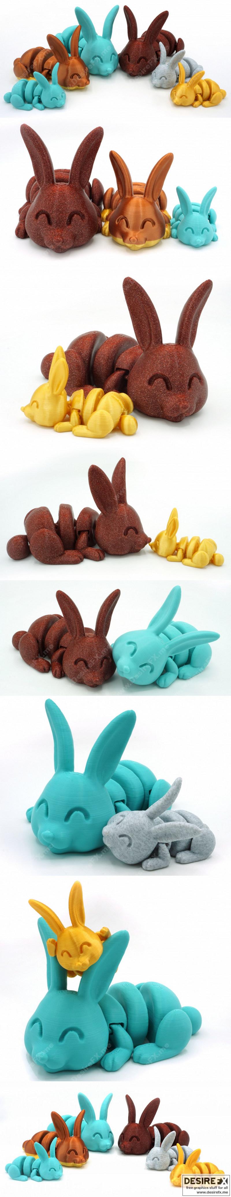 可打印兔兔模型|Articulated Bunny – 3D Print Model