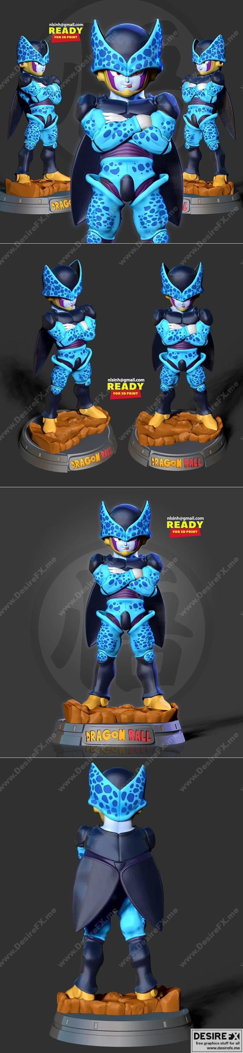 龙珠3D打印模型|Cell JR – Dragon Ball Fanart – 3D Print Model STL