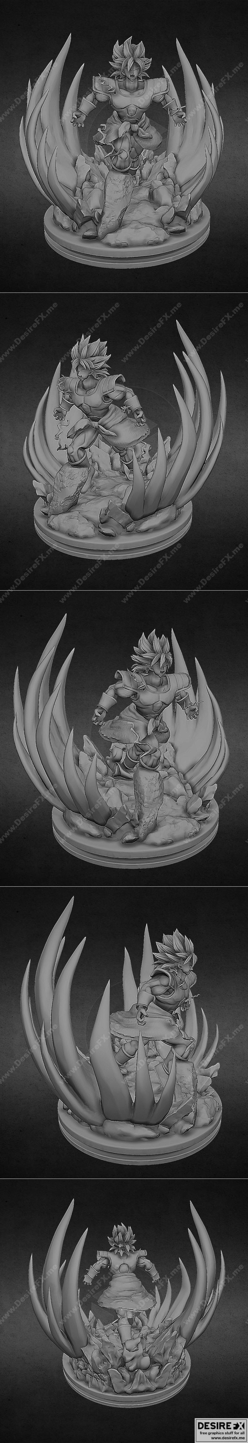 龙珠超 Broly 3D打印模型|Broly Dragonball Super – 3D Print Model STL