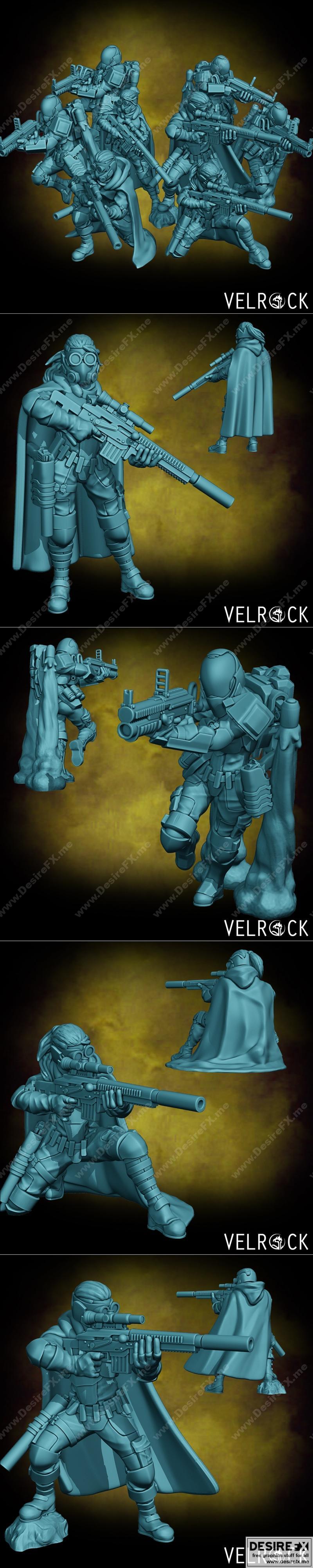 Velrock Art - 暴风雨守卫部队特战小队 3D打印模型|Velrock Art – Tempest Guardsmen Spec Ops Unit – 3D Print Model STL