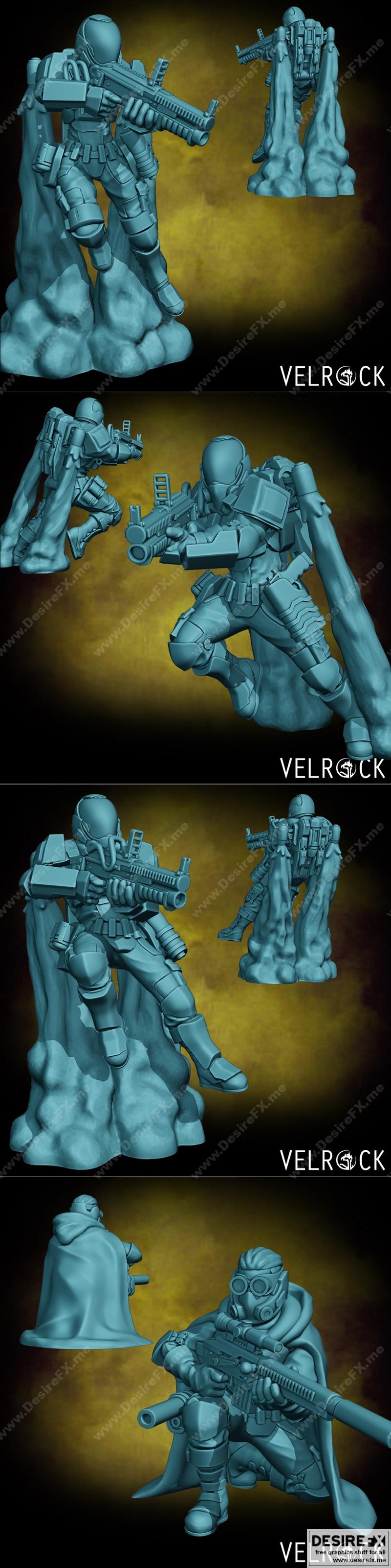 Velrock Art - 暴风雨守卫部队特战小队 3D打印模型|Velrock Art – Tempest Guardsmen Spec Ops Unit – 3D Print Model STL