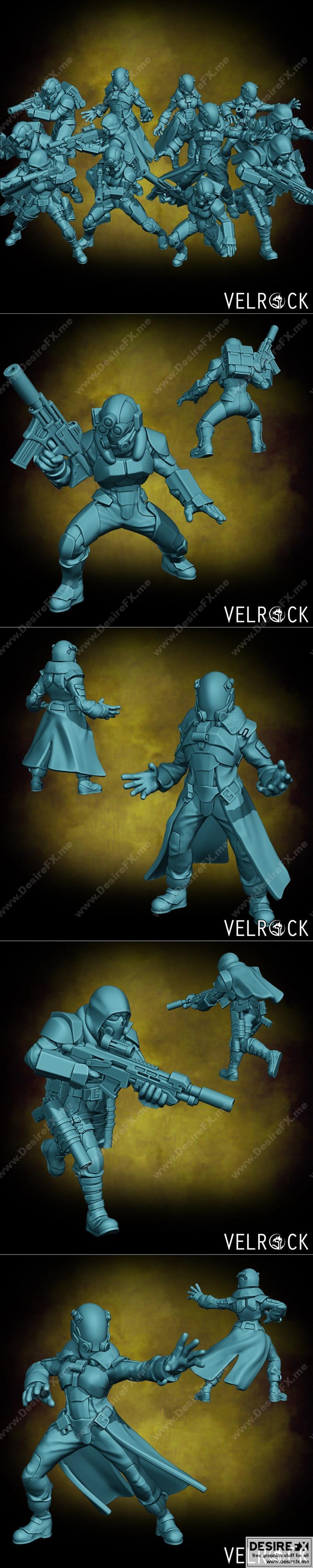 Velrock Art - 风暴守卫黑 Ops小队 3D打印模型|Velrock Art – Tempest Guardsmen Black Ops Unit – 3D Print Model STL