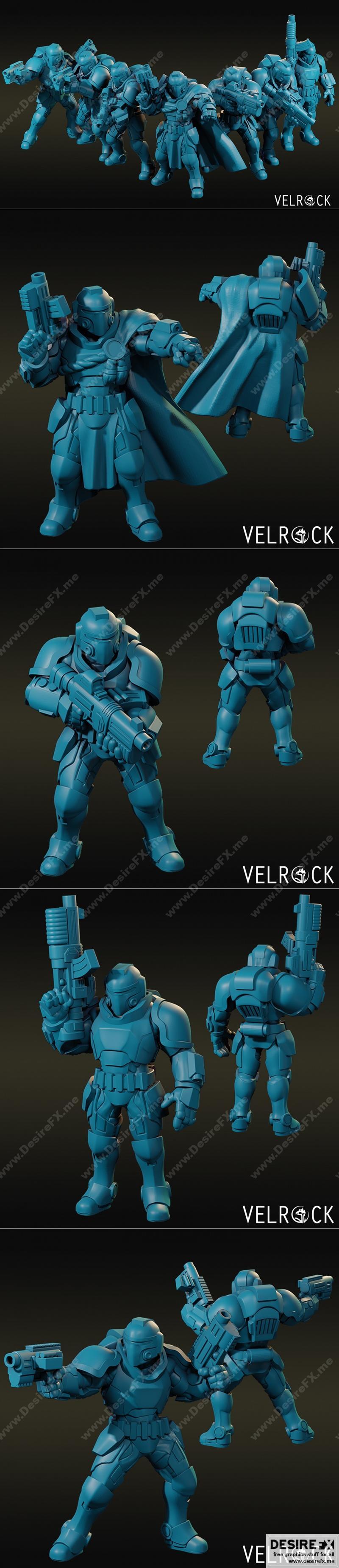 Velrock Art - 海洋风暴基础单元 3D打印模型|Velrock Art – Tempest Marine Basic Unit – 3D Print Model STL