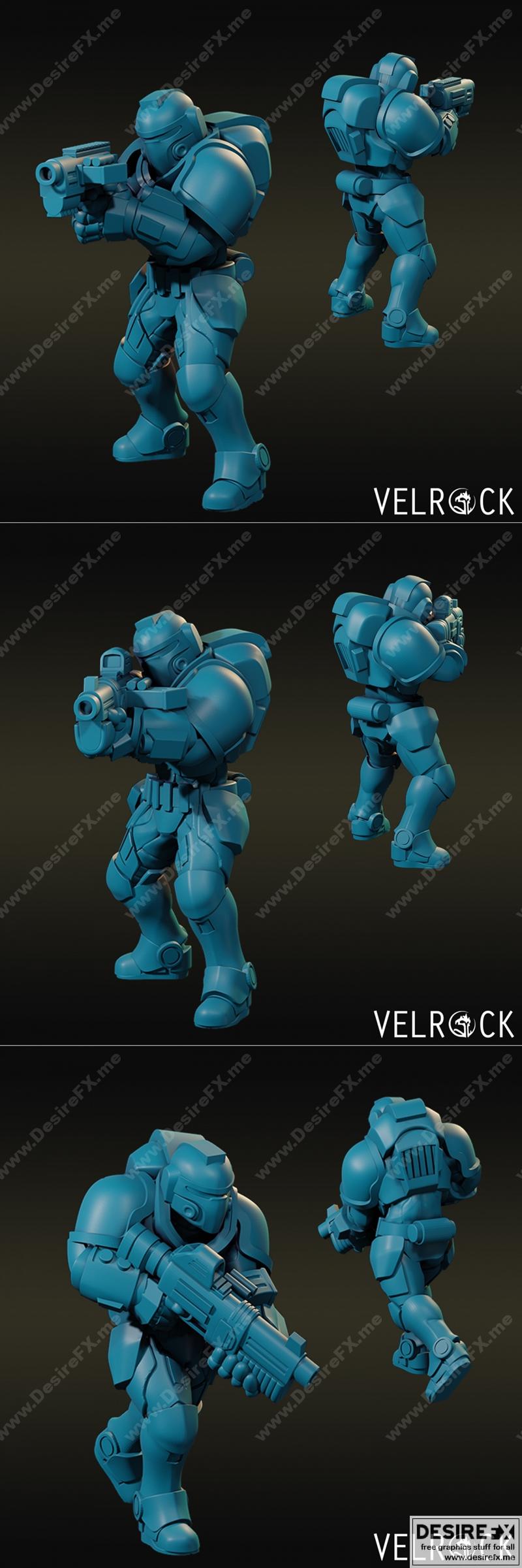 Velrock Art - 海洋风暴基础单元 3D打印模型|Velrock Art – Tempest Marine Basic Unit – 3D Print Model STL