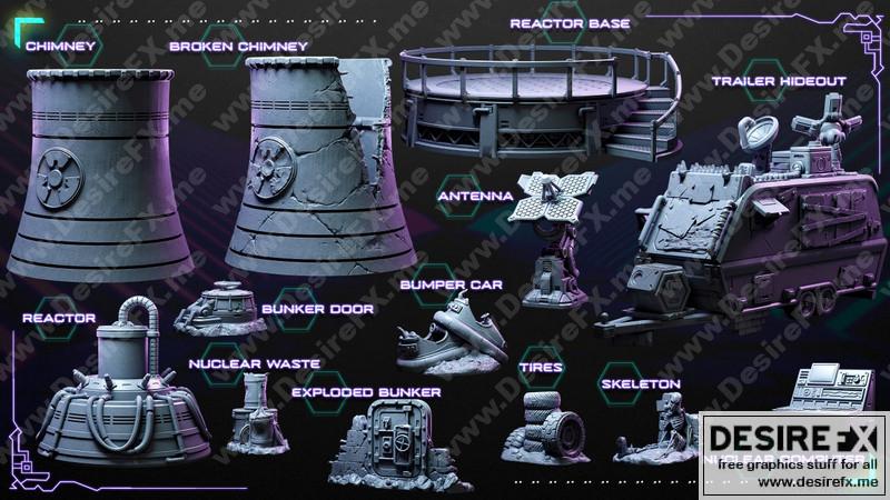 洛特工作室 核爆荒地 3D打印模型|Loot Studios Nuclear Wasteland – 3D Print Model STL