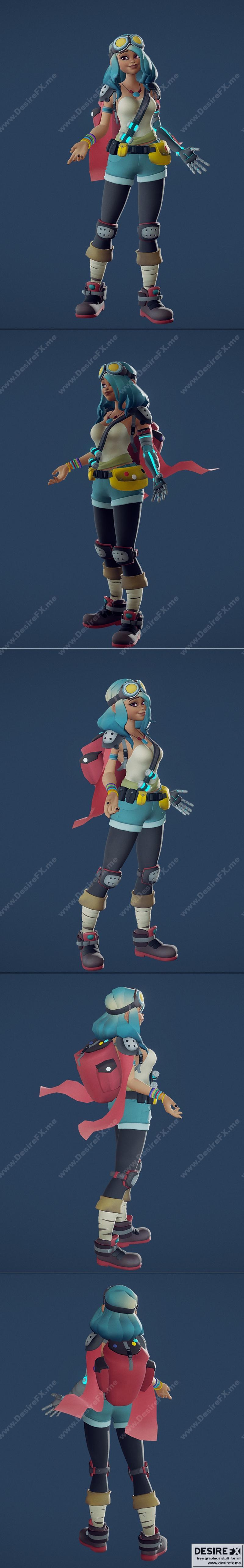 Punk Girl 3D打印模型|Punk Girl – 3D Print Model STL