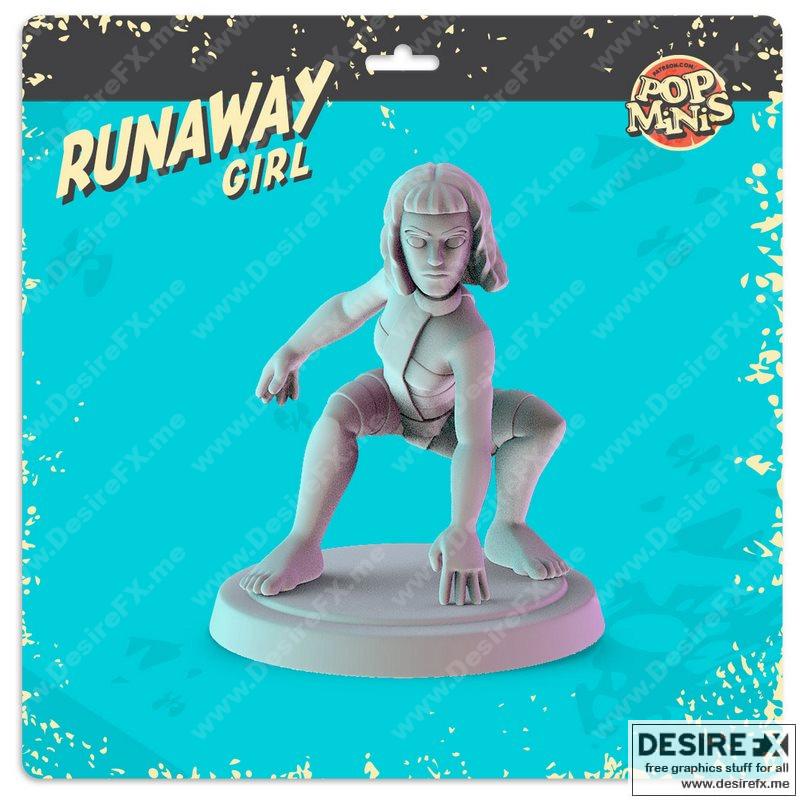 Pop Minis - 迷失少女 3D打印模型|Pop Minis – Runaway Girl – 3D Print Model