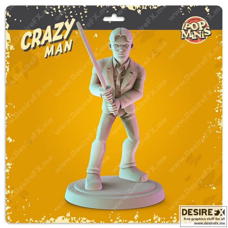 Pop Minis – 奇怪先生 – 3D打印模型|Pop Minis – Crazy Man – 3D Print Model