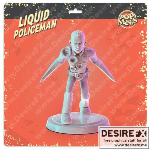 Pop Minis - 液体警察 - 3D打印模型|Pop Minis – Liquid Policeman – 3D Print Model