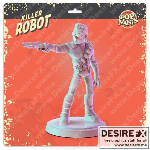 Pop Minis - 机甲战士 3D打印模型|Pop Minis – Killer Robot – 3D Print Model