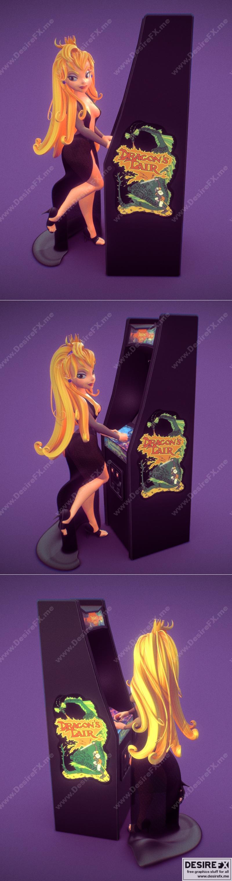 公主达芬妮——龙穴——3D打印模型|Princess Daphne – Dragons Lair – 3D Print Model STL