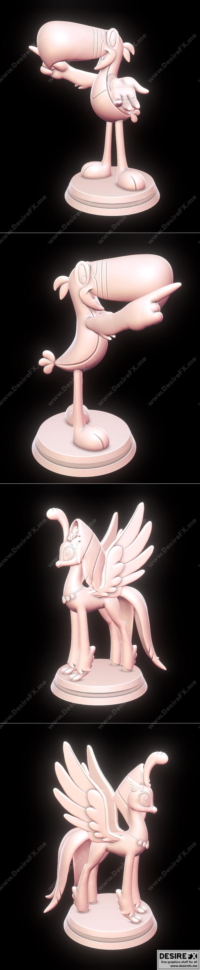 Toucan Sam与Froot Loops携手Hippogriff Skystar——3D打印模型|Toucan Sam – Froot Loops and Hippogriff Skystar – 3D Print Model STL