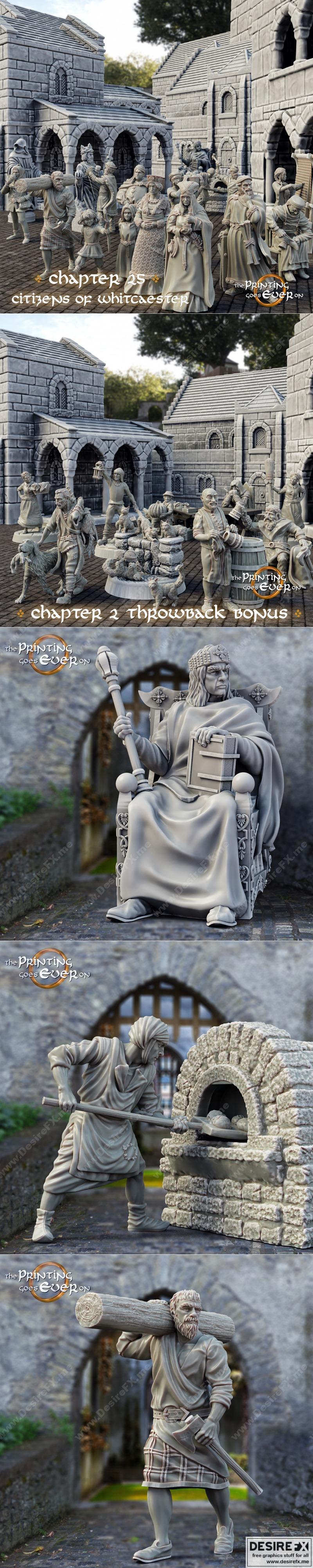 白城斯特市民模型3D打印文件|Chapter 25 – Citizens of Whitcaester – 3D Print Model STL