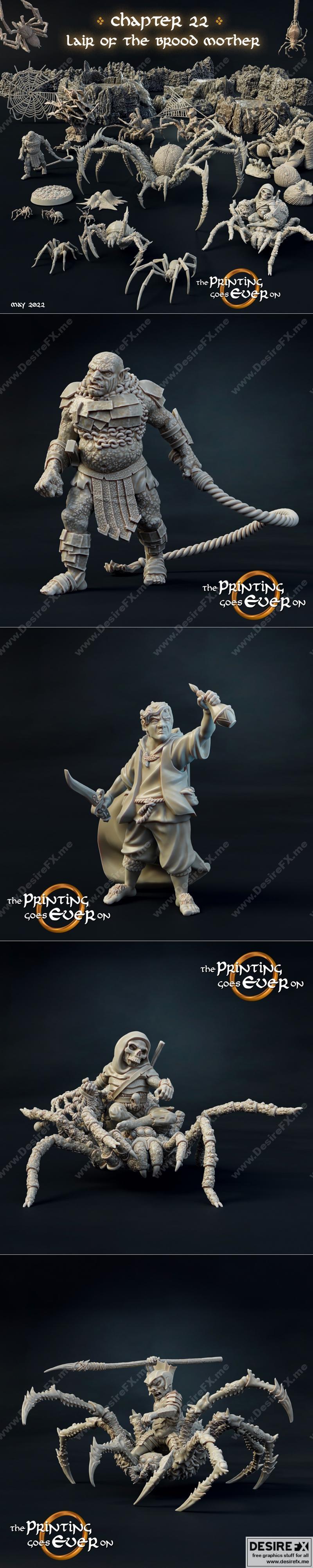 章节22——群母巢穴——3D打印模型|Chapter 22 – Lair of the Brood Mother – 3D Print Model STL