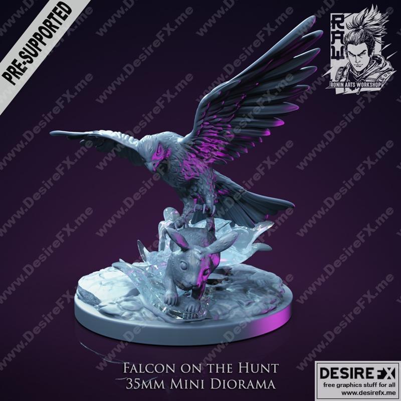 猎鹰出击——3D打印模型|Falcon on the Hunt – 3D Print Model STL