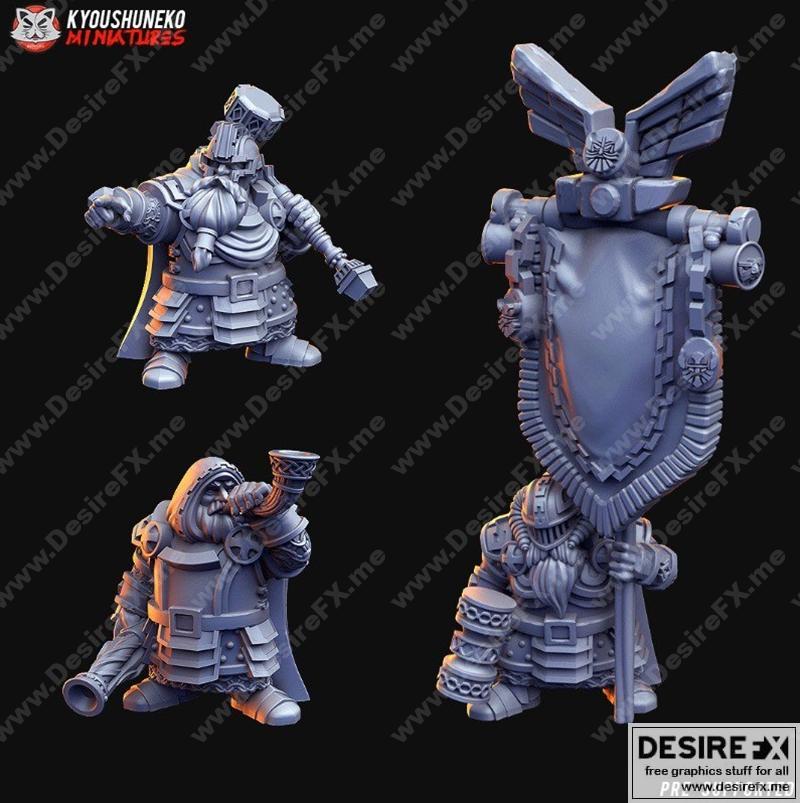 矮人指挥组 3D打印模型 STL|Dwarf Command Group – 3D Print Model STL