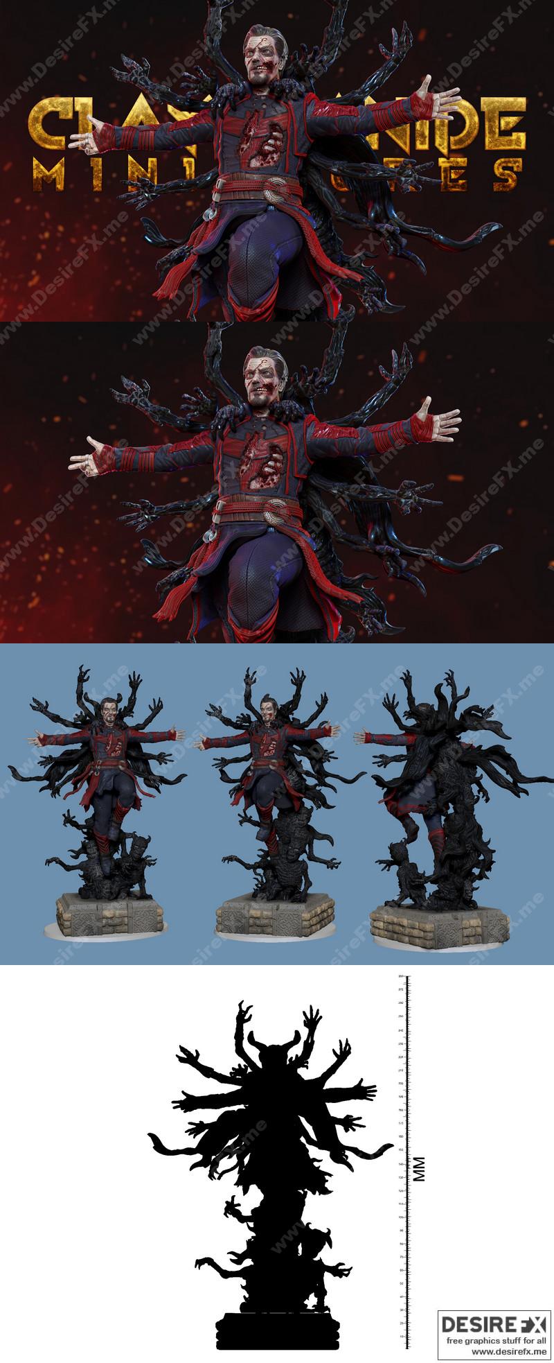 奇异博士僵尸版 3D打印模型|Zombie Doctor Strange – MARVEL – 3D Print Model STL
