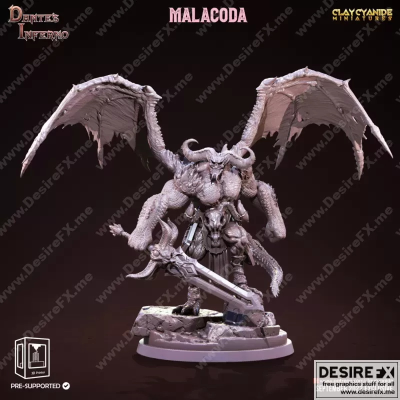 Malacoda - 3D打印动漫角色模型|Malacoda – 3D Print Model STL