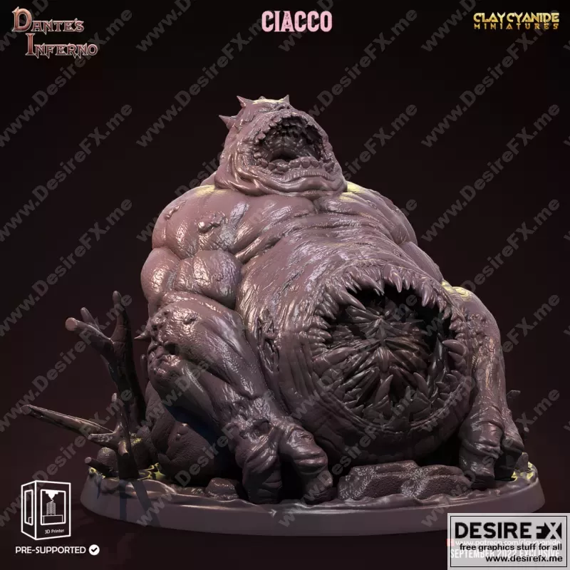 Ciacco – 3D打印模型：动漫角色立体造型|Ciacco – 3D Print Model STL