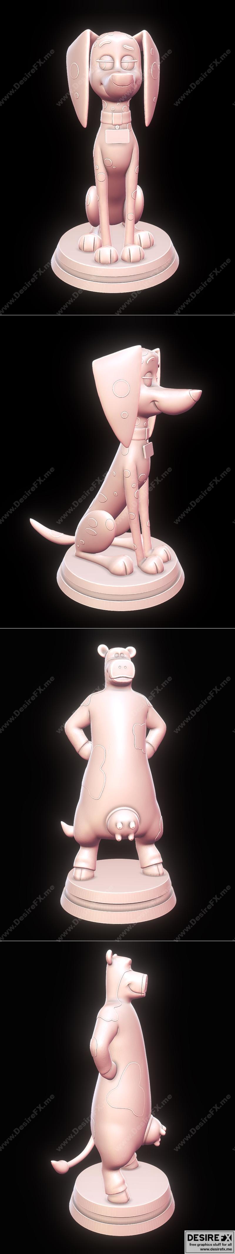 101只小斑点的3D打印模型|Delilah – 101 Dalmatian Street and Otis – Barnyard – 3D Print Model STL