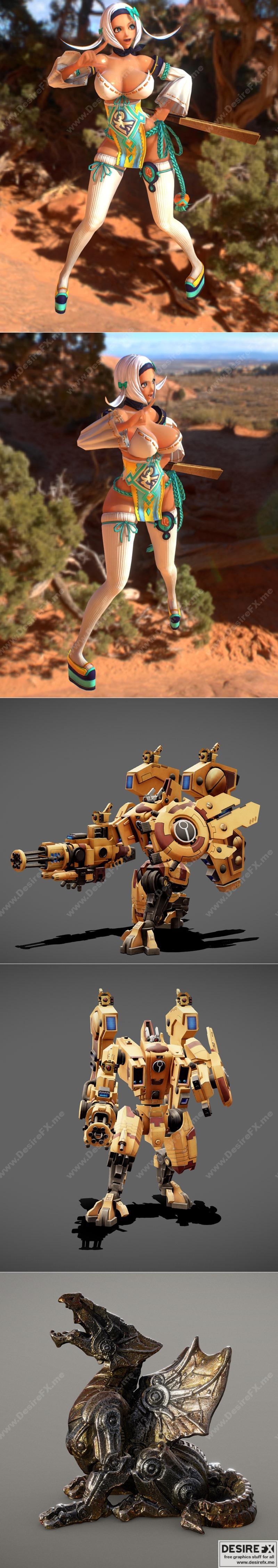 Julia BS玩具 Vol.2 机器人Riptide Tau XV 与 金属 Gear 龙 3D打印模型|Julia bs Toy vol.2 and Animated robot Riptide tau xv and Metal Gear Dragon – 3D Print Model STL