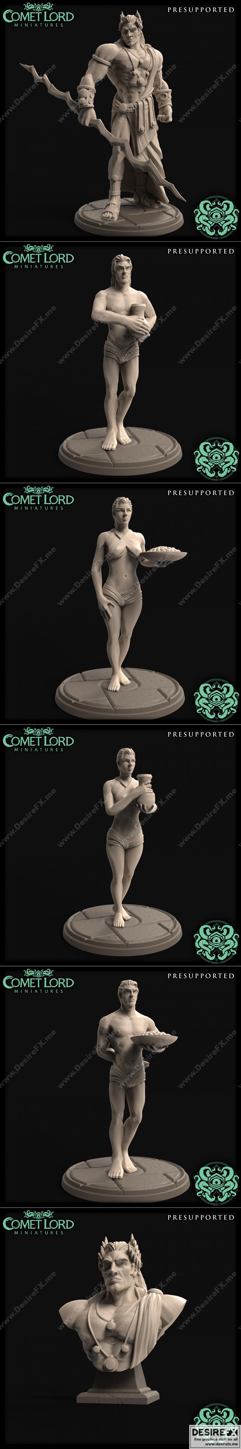 彗星之主迷你模型——尤利西斯，神皇帝 3D打印雕塑|Comet Lord Miniatures – Ulysses The God-Emperor – 3D Print Model STL