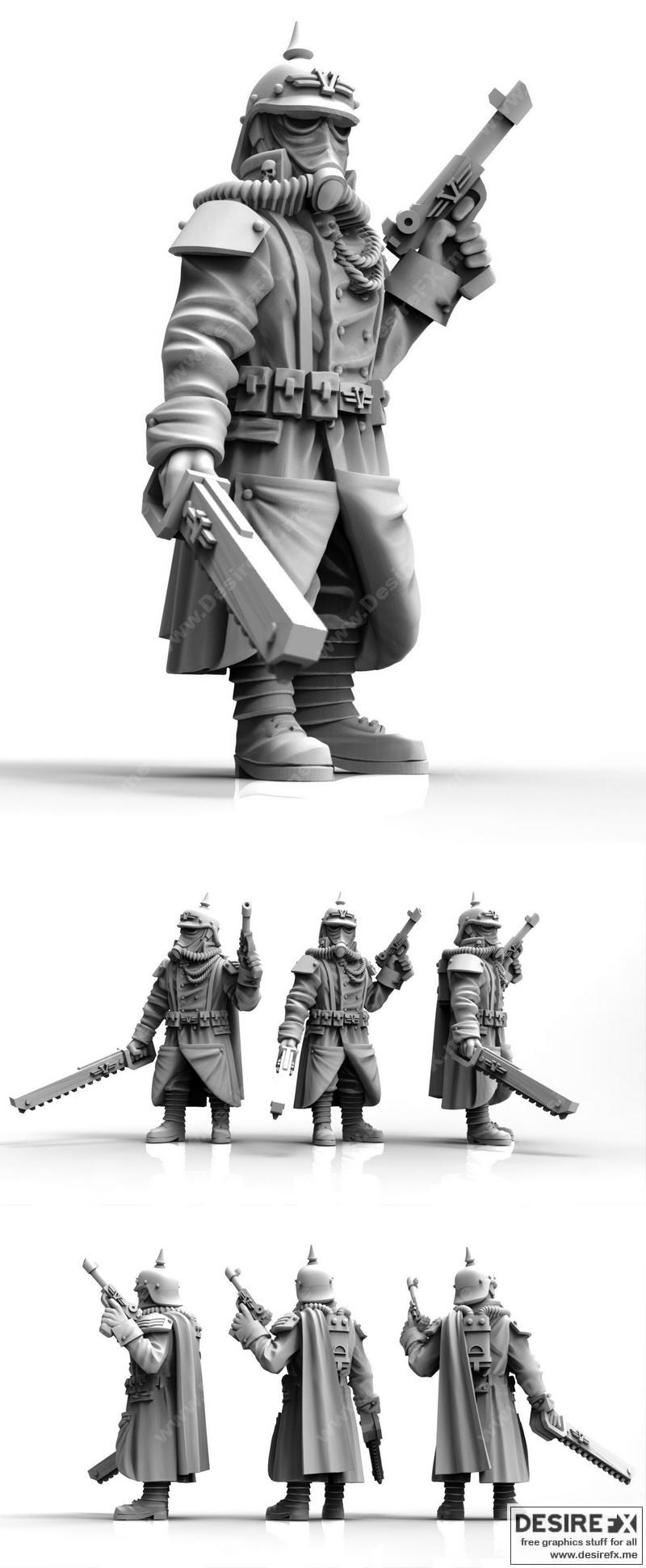 Valour Korps - 伯纳德 - 3D打印模型|Valour Korps – Sergeant Bernhard – 3D Print Model