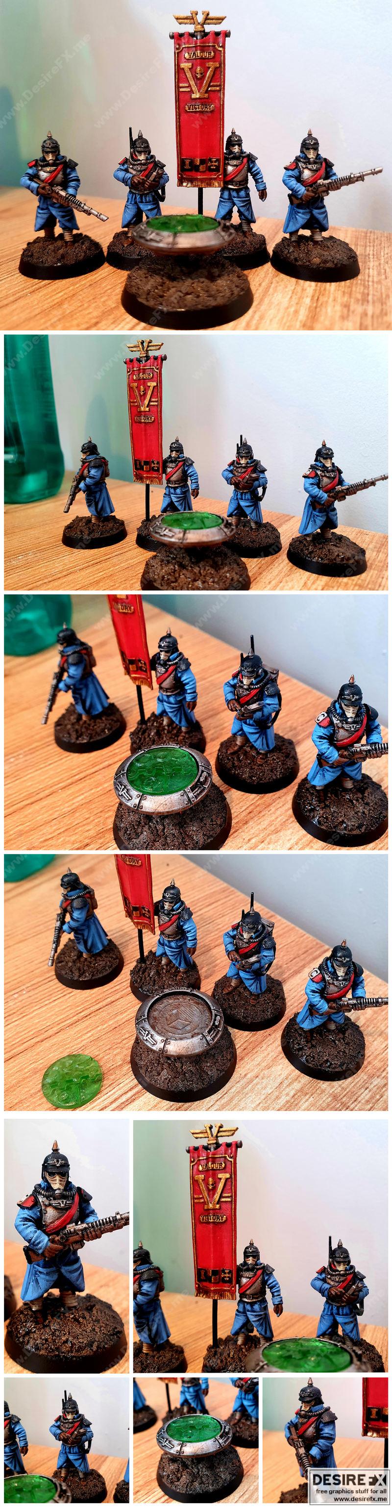 Valour Korps军团指挥官3D打印模型|Valour Korps – Regimental Command – 3D Print Model