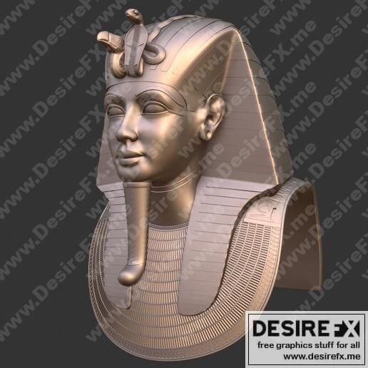 图坦卡蒙雕像 3D打印模型|King Tutankhamun Bust – 3D Print Model STL
