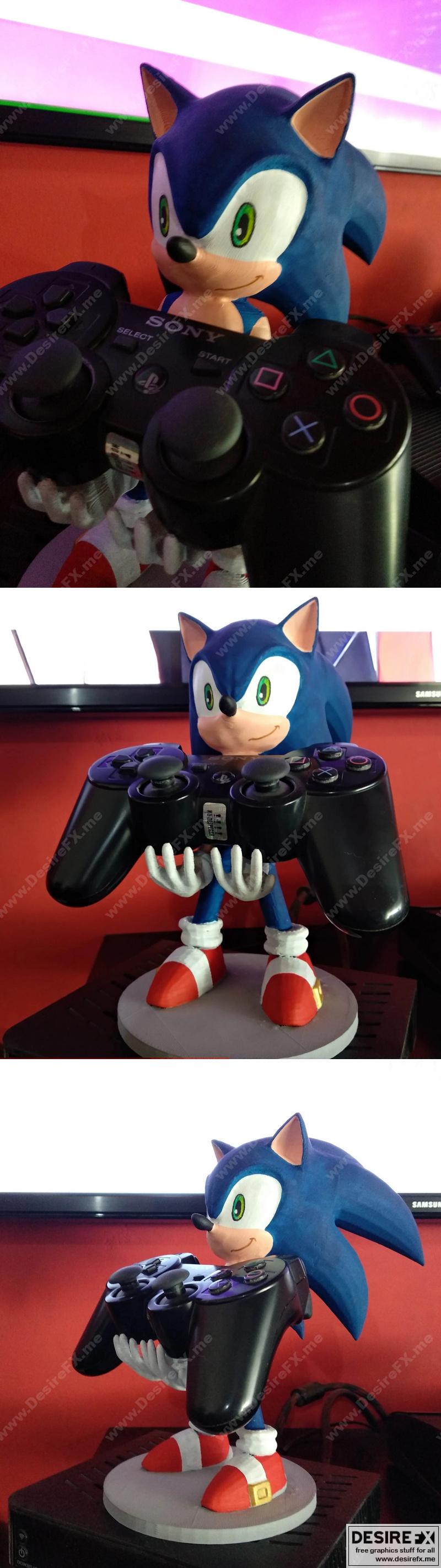 sonic手机控制器支架 3D打印模型|Sonic SmartPhone Controller Holder – 3D Print Model