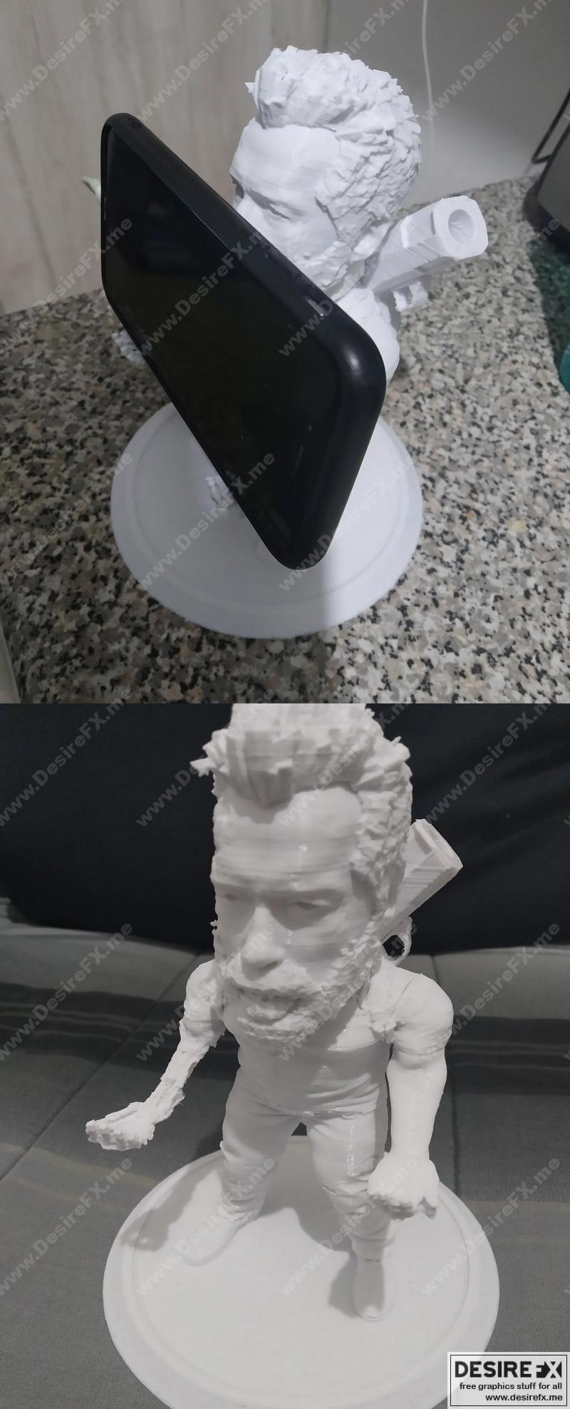 老终结者智能手机支架3D打印模型|Old Terminator SmartPhone Controller Holder – 3D Print Model