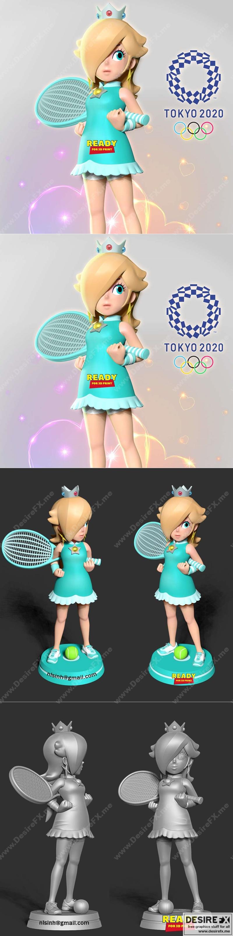罗莎琳娜 - 东京奥运会2020 - 3D打印模型|Rosalina – Olympic Tokyo 2020 – 3D Print Model STL
