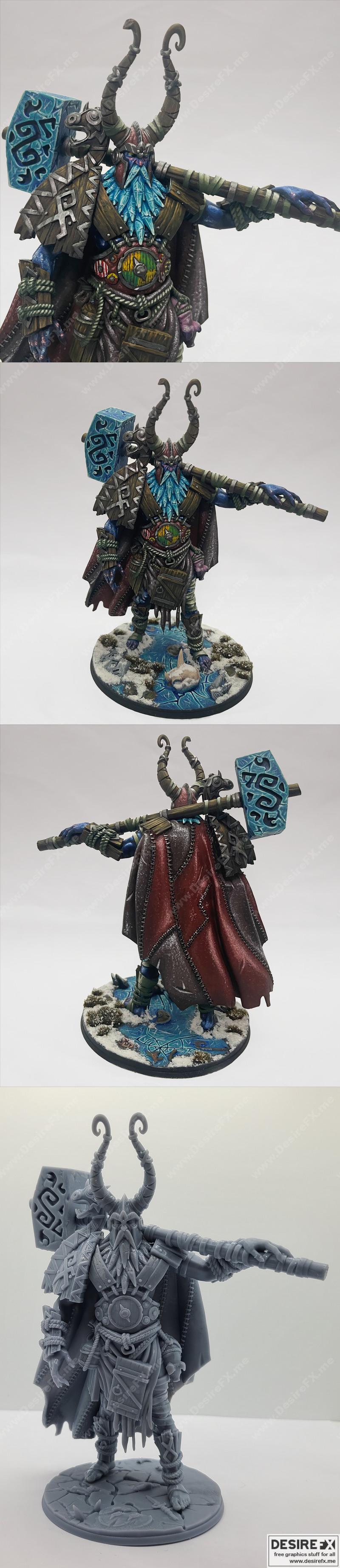 冰巨人战士 3D打印模型|Barbarian Ice Giant – 3D Print Model