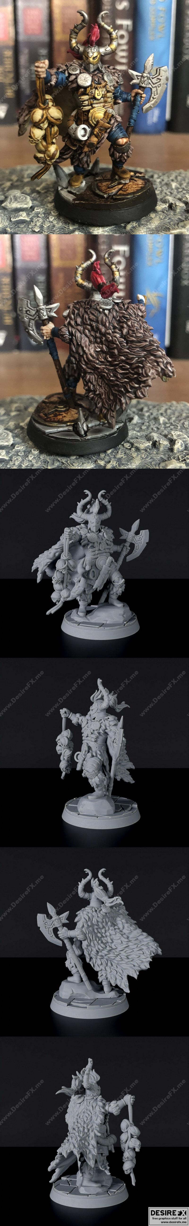 巴比伦战士塔纳尔 3D打印模型|Barbarian Tahnar – 3D Print Model