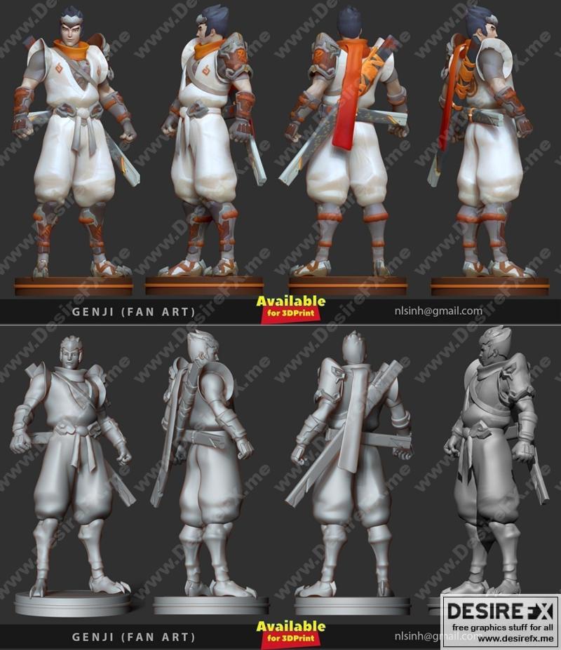 光环：杰尼·斯帕罗 3D打印模型|Overwatch – Genji sparrow fan art – 3D Print Model STL