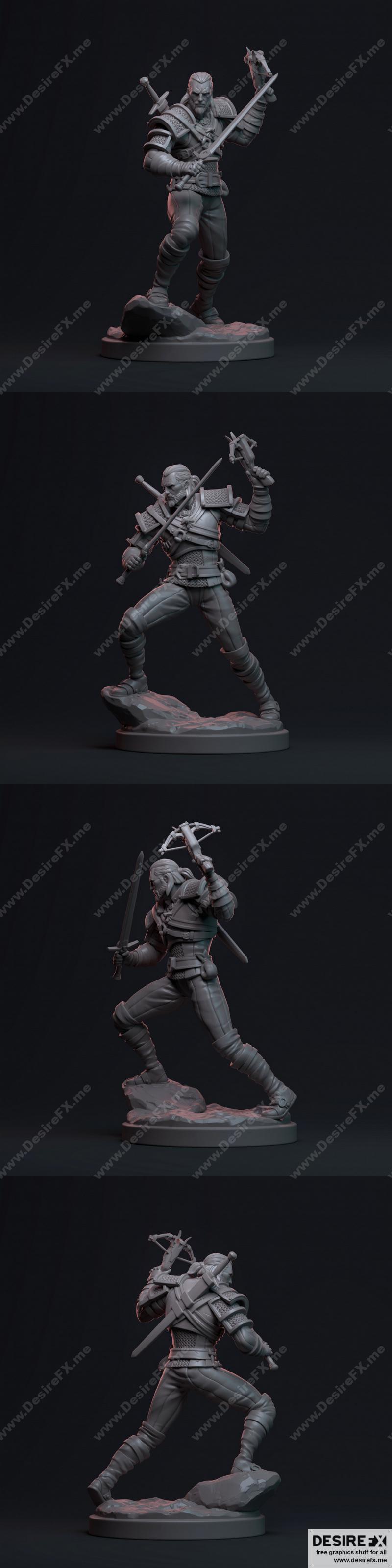 《巫师3：瑞文戴尔——杰洛特3D打印模型》|Geralt of Rivia the Witcher – 3D Print Model