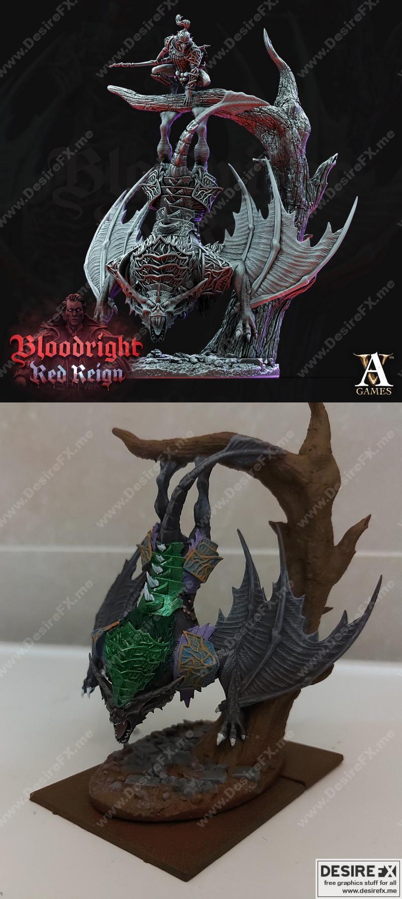 Dire Bat Rider 3D打印模型|Dire Bat Rider Pose 4 – 3D Print Model