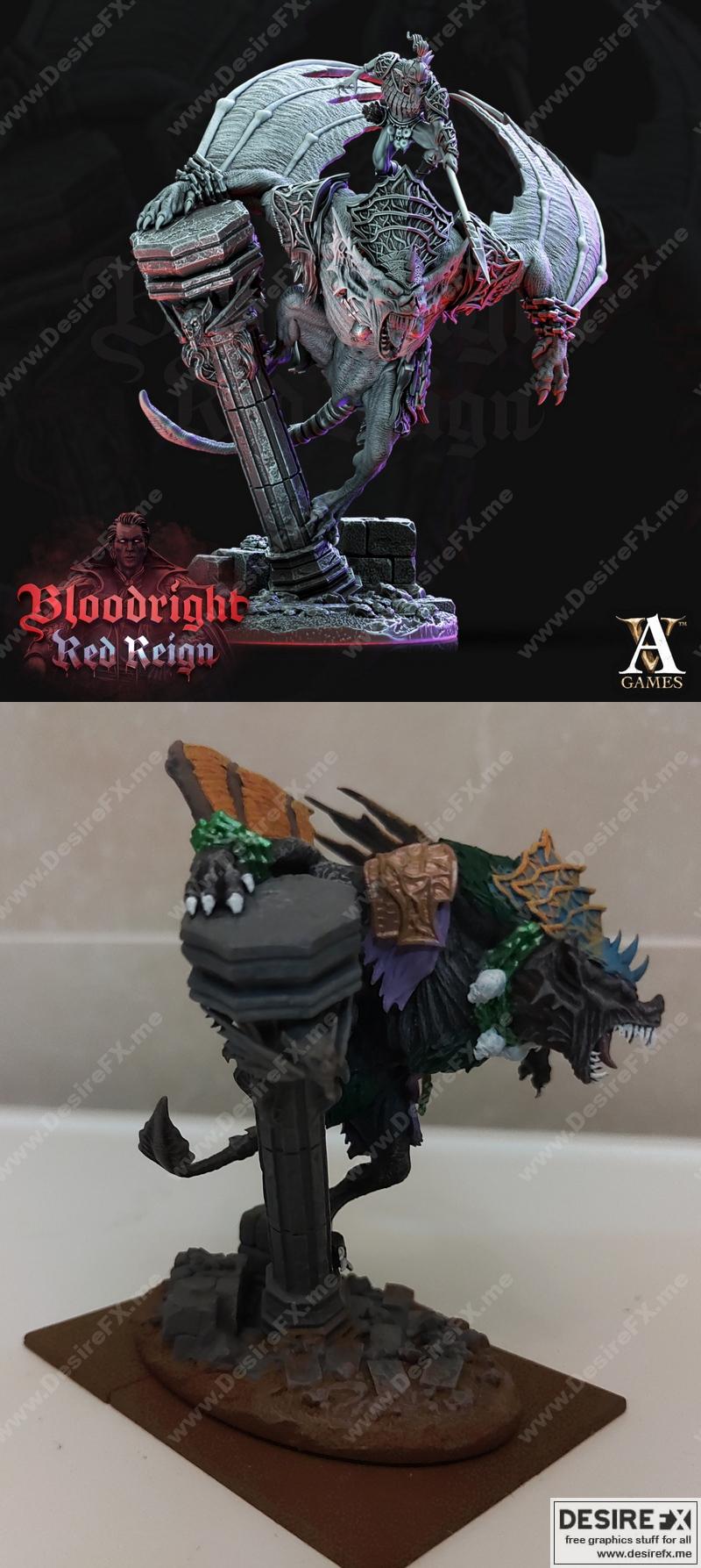 Dire Bat Rider 3D打印模型|Dire Bat Rider Pose 3 – 3D Print Model