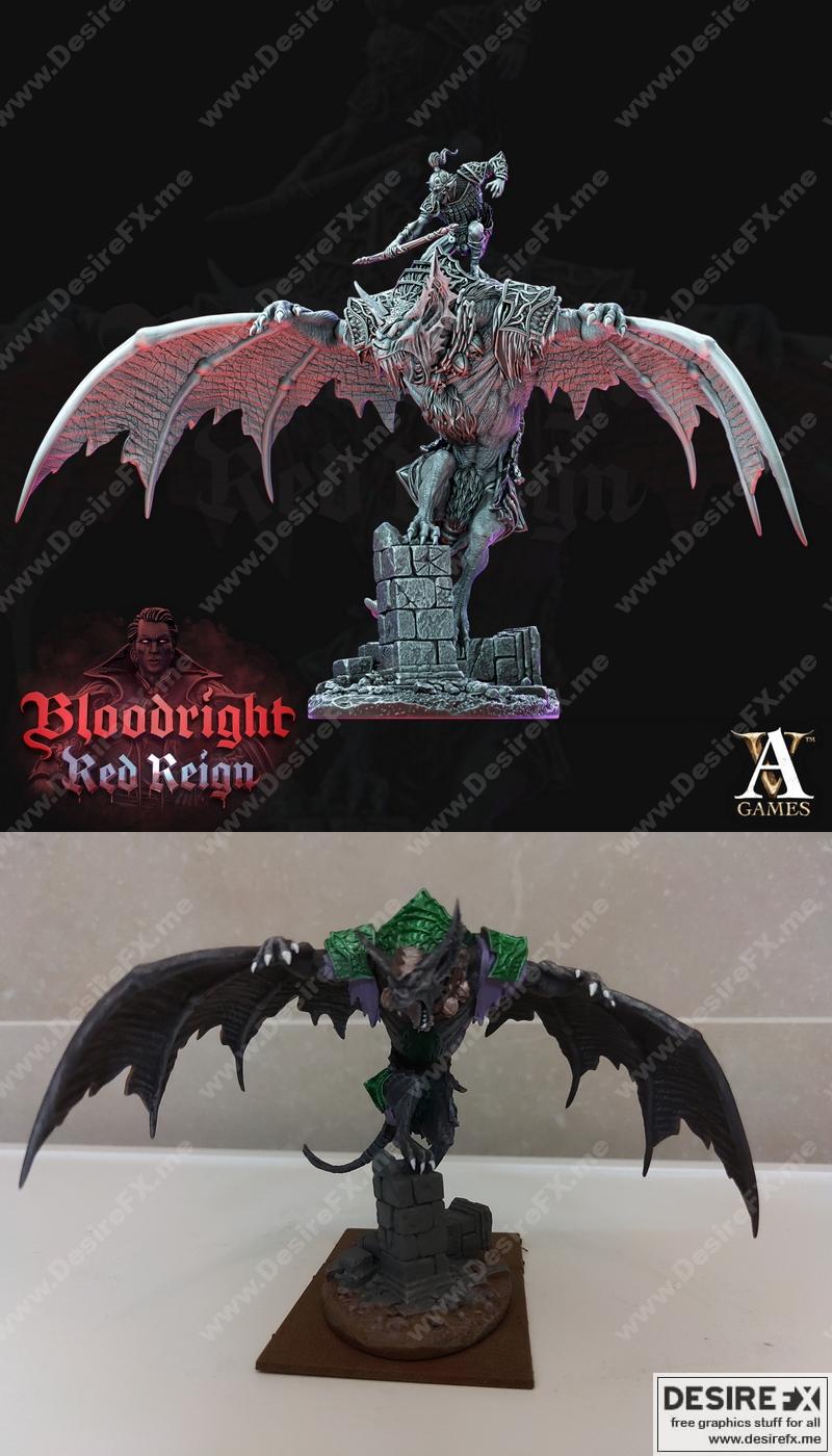 Dire Straits 风格骑手姿态 3D打印模型|Dire Bat Rider Pose 1 – 3D Print Model