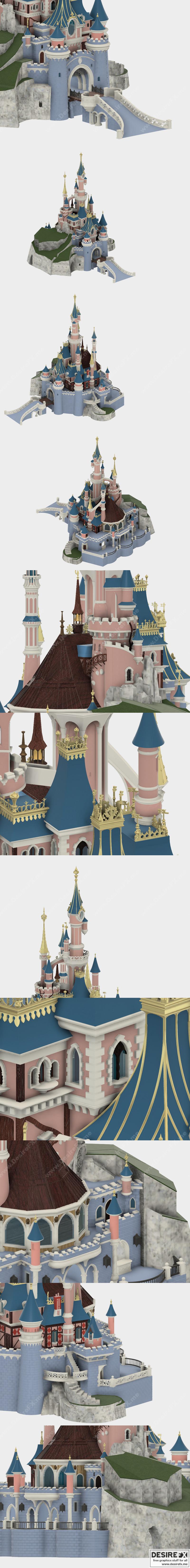 巴黎迪士尼城堡 3D打印模型 STL|Chateau Disneyland Paris – 3D Print Model STL