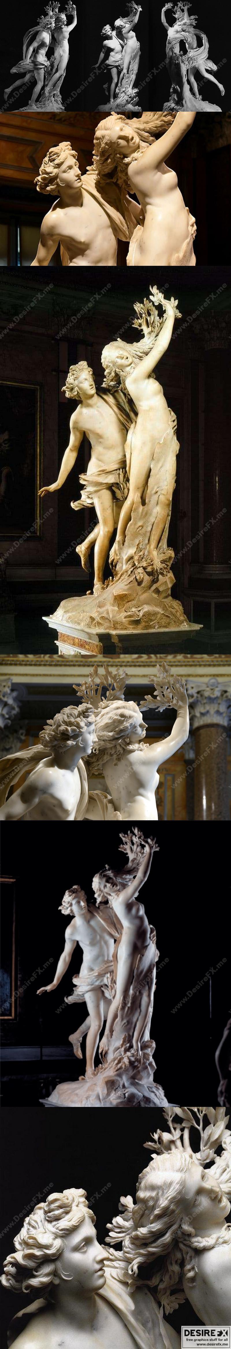 伯诺尼《阿波罗与达芙妮》3D打印模型|Apollo and Daphne by Bernini – Carpe Diem Rome – 3D Print Model STL