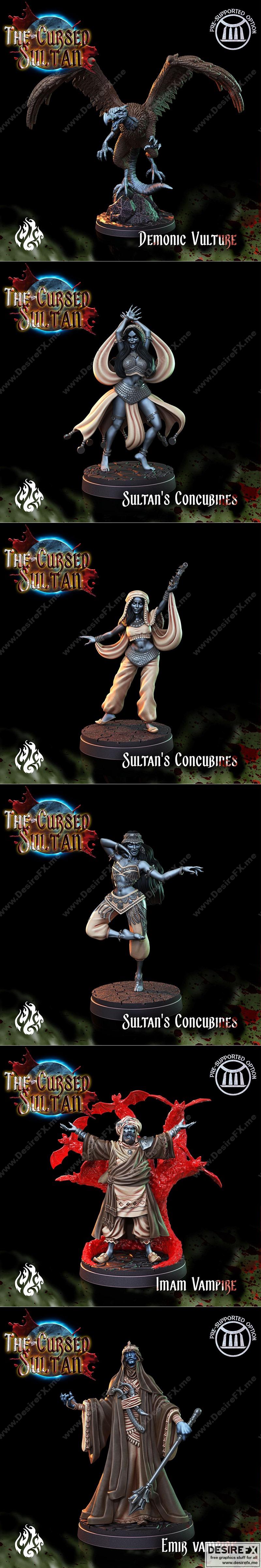 诅咒苏丹 3D打印模型|Crippled God Foundry – The Cursed Sultan June 2022 – 3D Print Model STL
